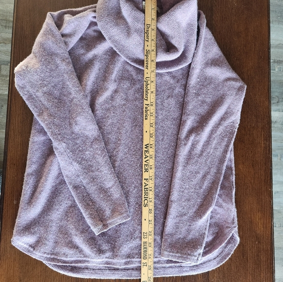 Max Studio 100% Cashmere purple cowl neck pull-over sweater L - Picture 5 of 11